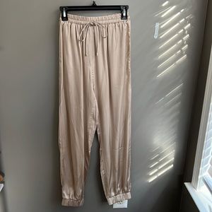 Satin Jogger Drawstring Pants